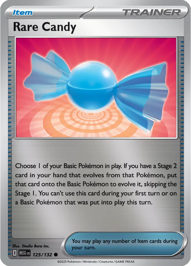 Rare Candy Mega Evolution Common 125/132 Reverse Holofoil