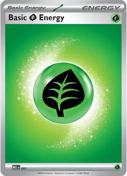 Basic Grass Energy - 001 MEE: Mega Evolution Energies Common 1 Holofoil