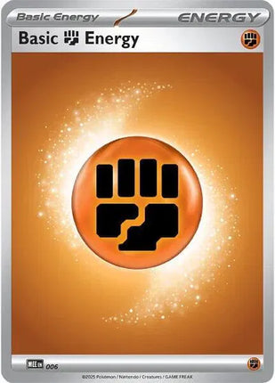 Basic Fighting Energy - 006 MEE: Mega Evolution Energies Common 6 Holofoil