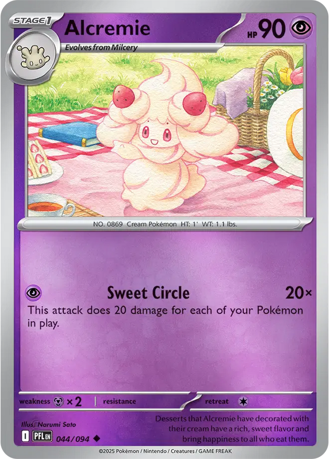 Alcremie Uncommon • 044/094 Phantasmal Flames Reverse Holofoil
