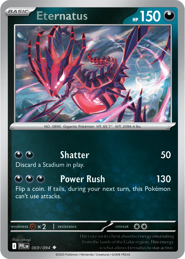 Eternatus Uncommon 069/094 Phantasmal Flames Reverse Holofoil