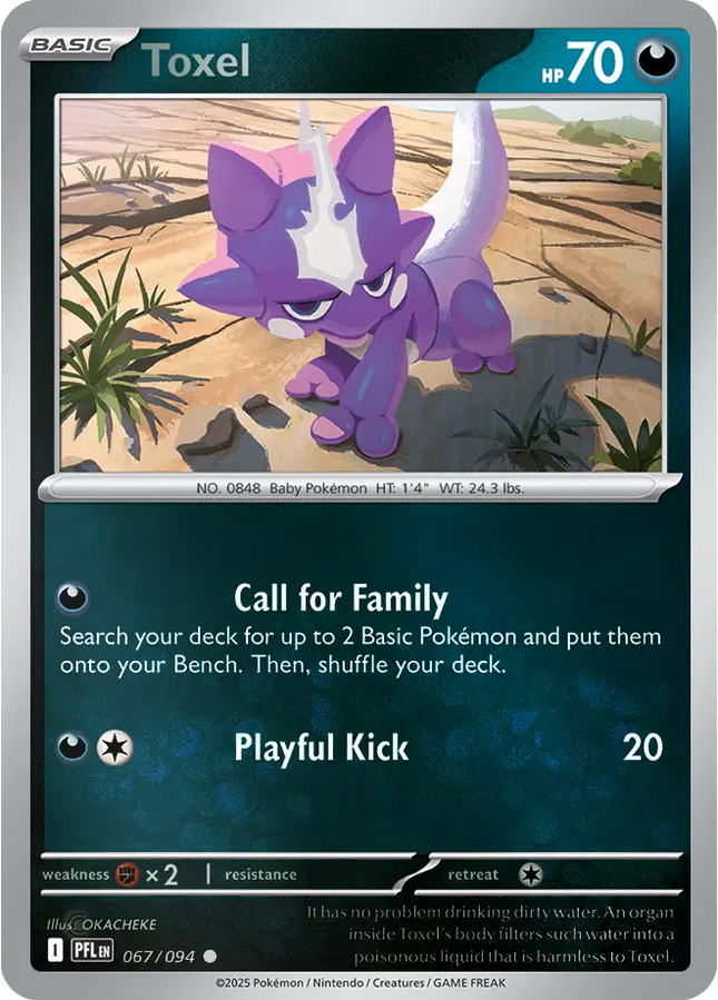 Toxel Common • 067/094 Phantasmal Flames Reverse Holofoil
