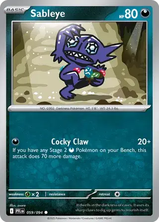 Sableye Common • 059/094 Phantasmal Flames