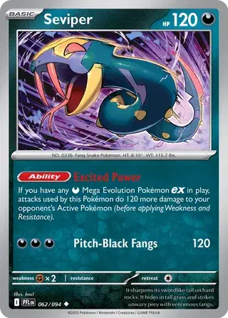 Seviper Uncommon • 062/094 Phantasmal Flames