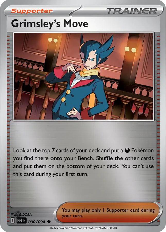 Grimsley's Move Uncommon 090/094 Phantasmal Flames Reverse Holofoil
