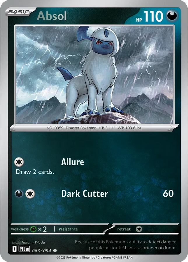Absol Common • 063/094 Phantasmal Flames Reverse Holofoil