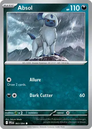 Absol Common • 063/094 Phantasmal Flames Reverse Holofoil