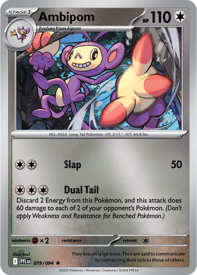 Ambipom Rare • 079/094 Phantasmal Flames Reverse Holofoil
