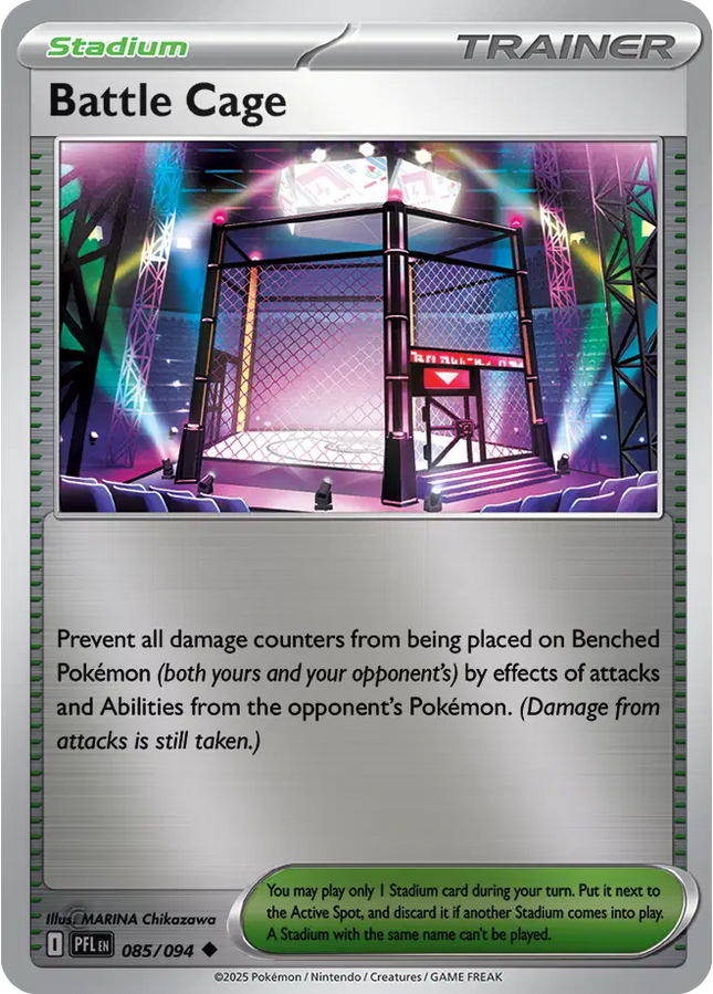 Battle Cage Phantasmal Flames Uncommon 085/094 Reverse Holofoil