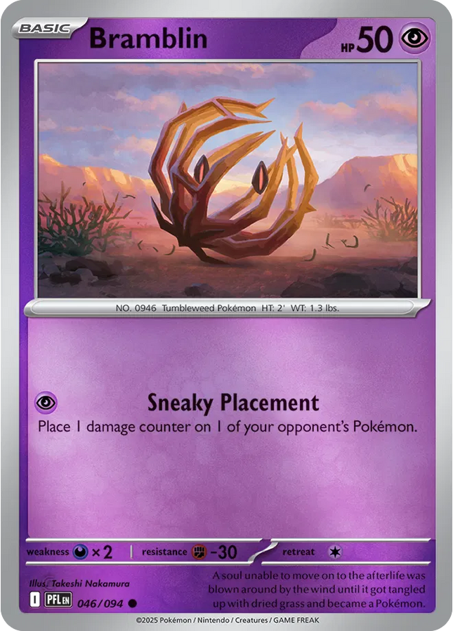 Bramblin Common • 046/094 Phantasmal Flames Reverse Holofoil