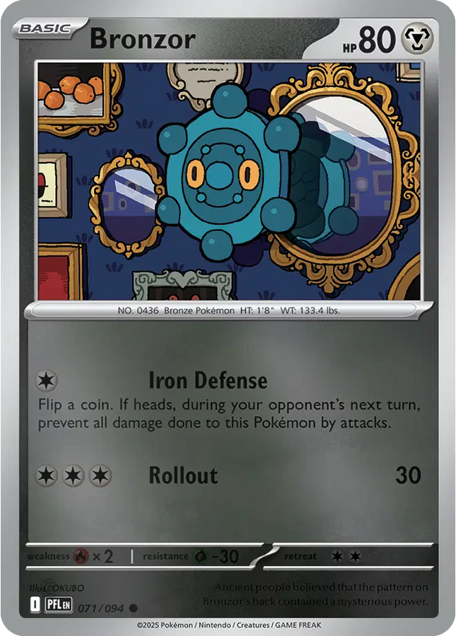 Bronzor Common • 071/094 Phantasmal Flames Reverse Holofoil