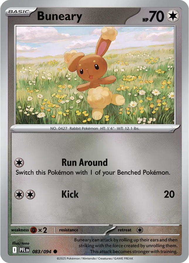 Buneary Common • 083/094 Phantasmal Flames Reverse Holofoil
