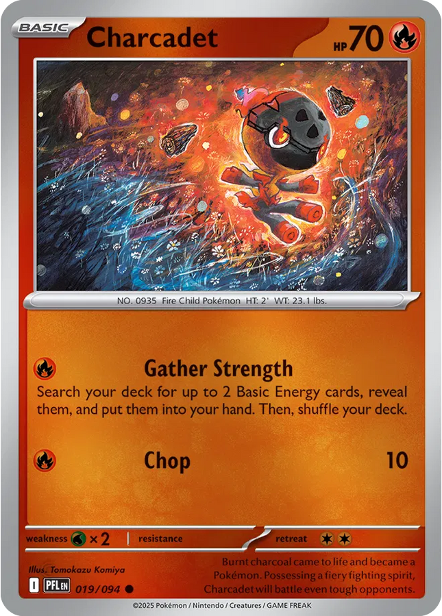 Charcadet Common • 019/094 Phantasmal Flames Reverse Holofoil