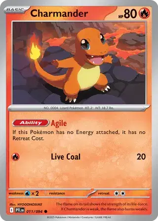 Charmander Common • 011/094 Phantasmal Flames