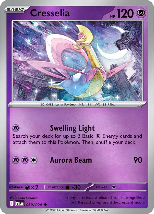 Cresselia Uncommon • 039/094 Phantasmal Flames Reverse Holofoil