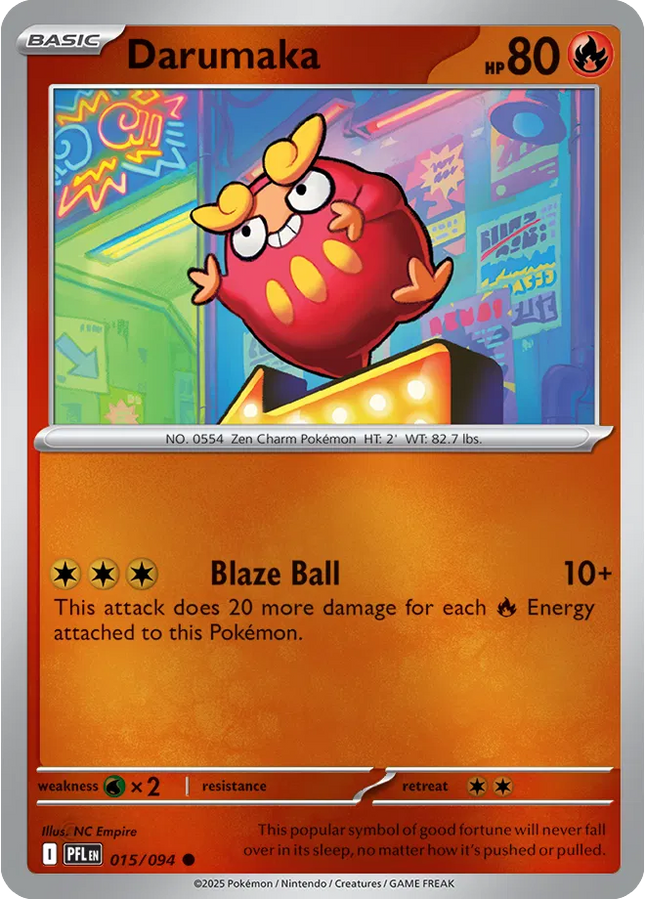 Darumaka Common • 015/094 Phantasmal Flames Reverse Holofoil
