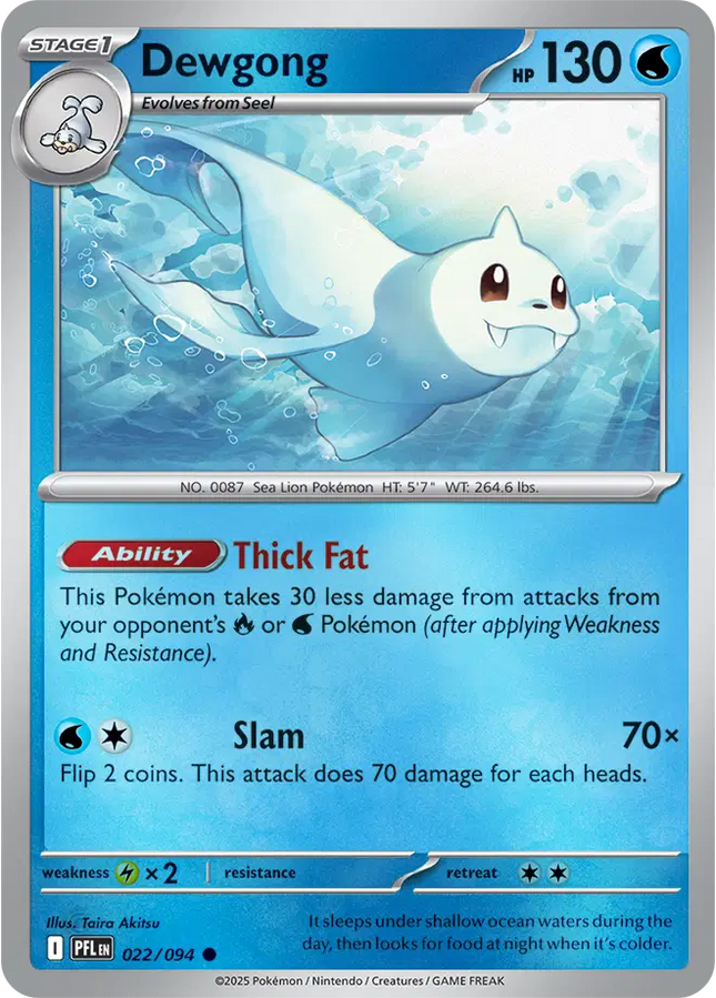 Dewgong Common • 022/094 Phantasmal Flames Reverse Holofoil