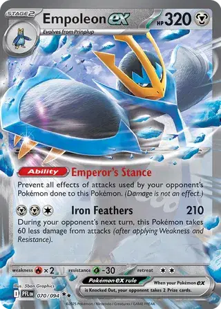 Empoleon ex Double Rare 070094 Phantasmal Flames