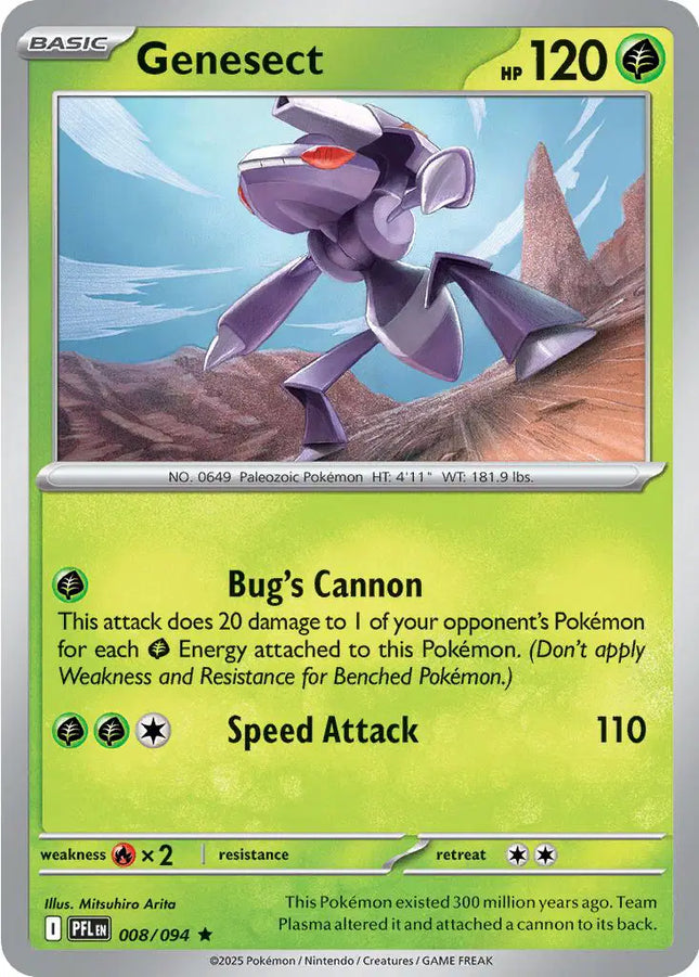 Genesect Rare • 008/094 Phantasmal Flames Holofoil