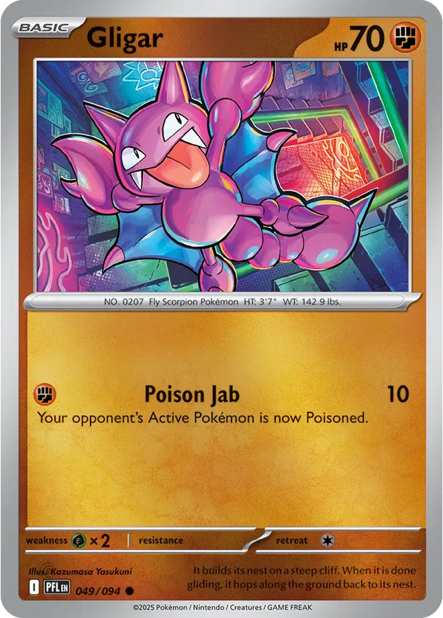 Gligar Common • 049/094 Phantasmal Flames Reverse Holofoil