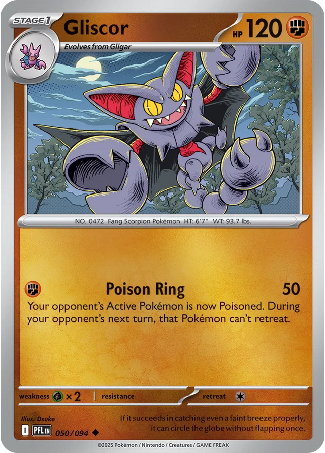 Gliscor Phantasmal Flames Uncommon 050/094 Reverse Holofoil