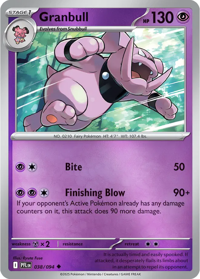 Granbull Uncommon • 038/094 Phantasmal Flames Reverse Holofoil
