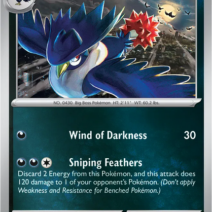 Honchkrow Uncommon • 058/094 Phantasmal Flames Reverse Holofoil