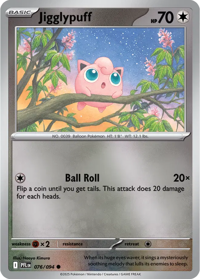 Jigglypuff Common • 076/094 Phantasmal Flames Reverse Holofoil