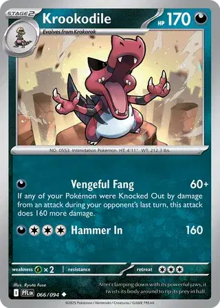 Krookodile Uncommon • 066/094 Phantasmal Flames
