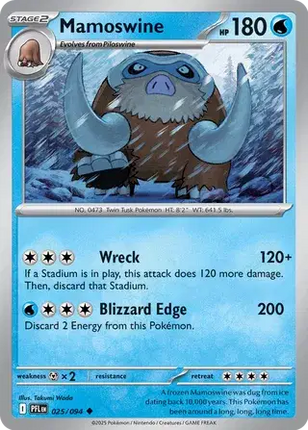 Mamoswine Uncommon • 025/094 Phantasmal Flames