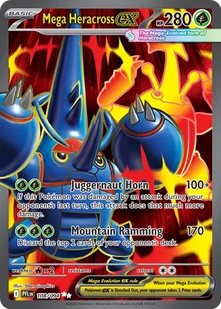 Mega Heracross ex Phantasmal Flames Ultra Rare 108/094
