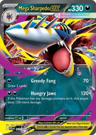 Mega Sharpedo ex Double Rare • 061/094 Phantasmal Flames