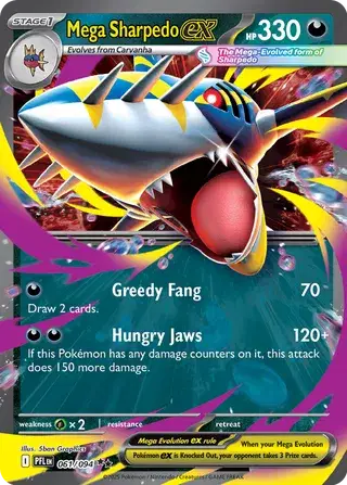 Mega Sharpedo ex Double Rare • 061/094 Phantasmal Flames