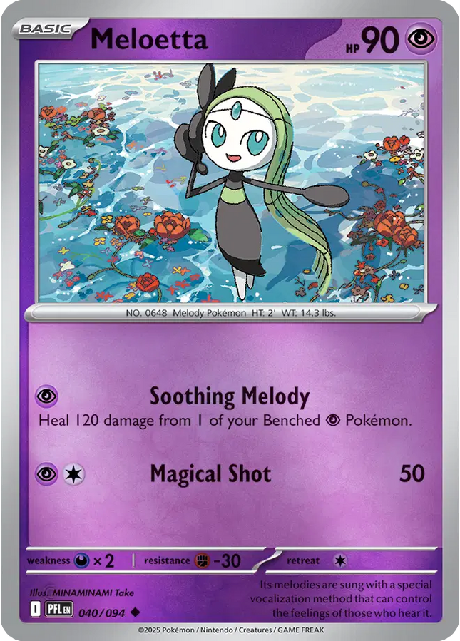 Meloetta Uncommon • 040/094 Phantasmal Flames Reverse Holofoil