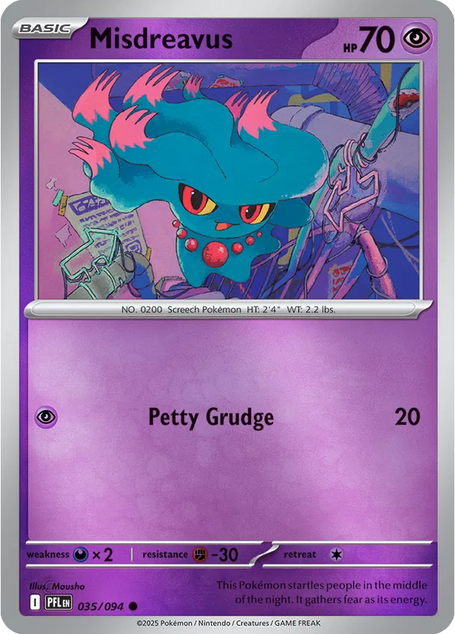 Misdreavus Common • 035/094 Phantasmal Flames Reverse Holofoil