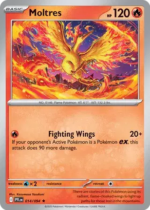 Moltres Holo Rare • 014/094 Phantasmal Flames Holofoil