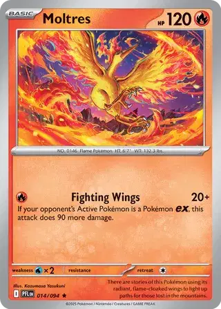 Moltres Holo Rare • 014/094 Phantasmal Flames Holofoil