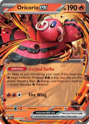 Oricorio ex Phantasmal Flames Double Rare 018/094