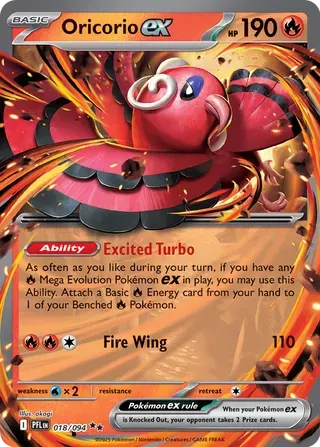 Oricorio ex Phantasmal Flames Double Rare 018/094