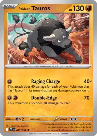 Paldean Tauros Uncommon • 048/094 Phantasmal Flames