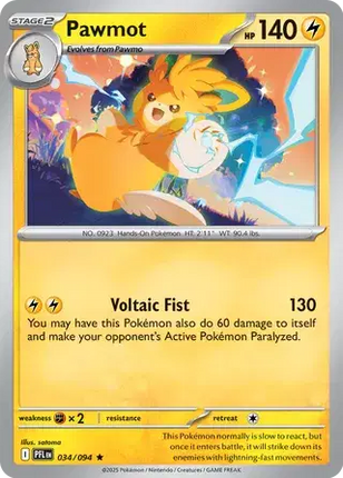 Pawmot Rare • 034/094 Phantasmal Flames Holofoil