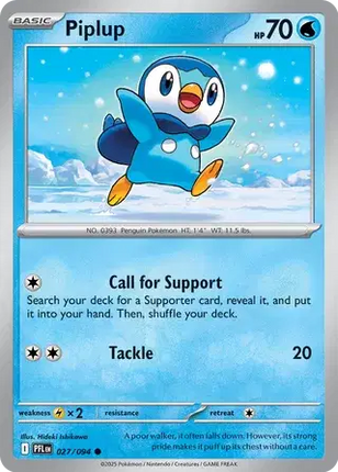 Piplup Common • 027/094 Phantasmal Flames