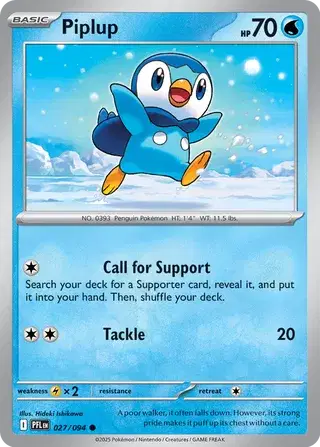 Piplup Common • 027/094 Phantasmal Flames