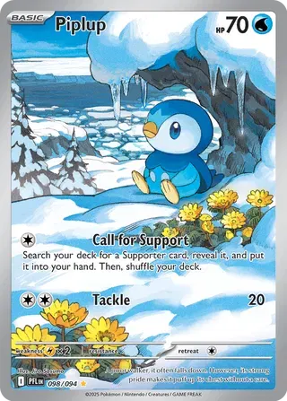 Piplup Phantasmal Flames Illustration Rare 098/094