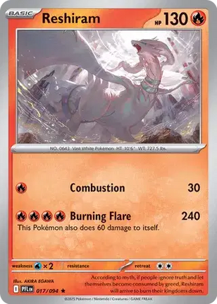 Reshiram Rare • 017/094 Phantasmal Flames Holofoil
