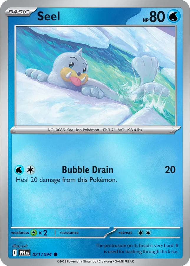 Seel Pokemon • Common • 021/094 Phantasmal Flames Reverse Holofoil