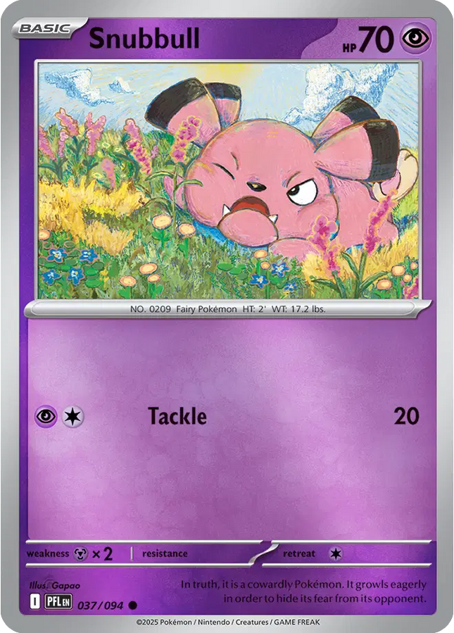 Snubbull Common 037/094 Phantasmal Flames Reverse Holofoil