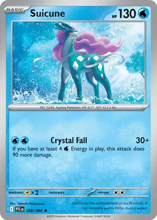 Suicune Rare • 026/094 Phantasmal Flames Holofoil