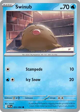 Swinub Common • 023/094 Phantasmal Flames