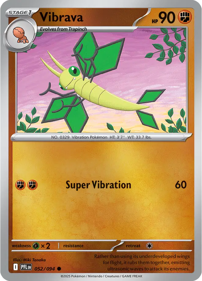 Vibrava Common • 052/094 Phantasmal Flames Reverse Holofoil